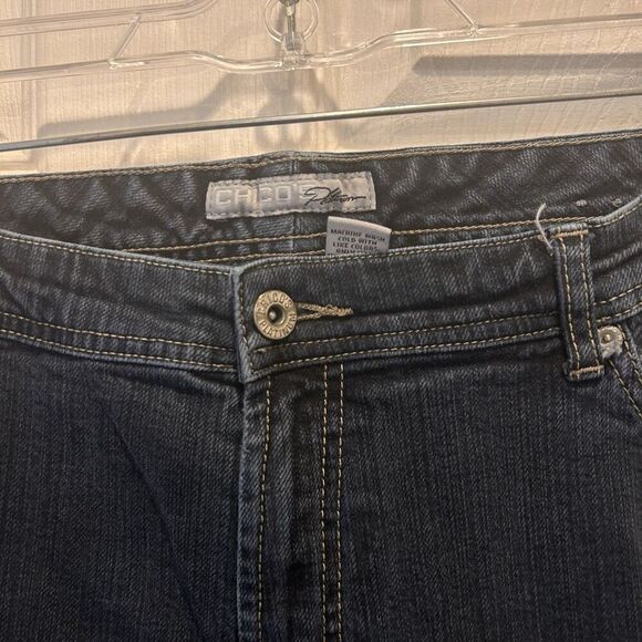 Chico’s Platinum‎ Jeans Women's Size 3/US 16 Reg Cotton Blend Dark Wash Straight - Picture 2 of 6